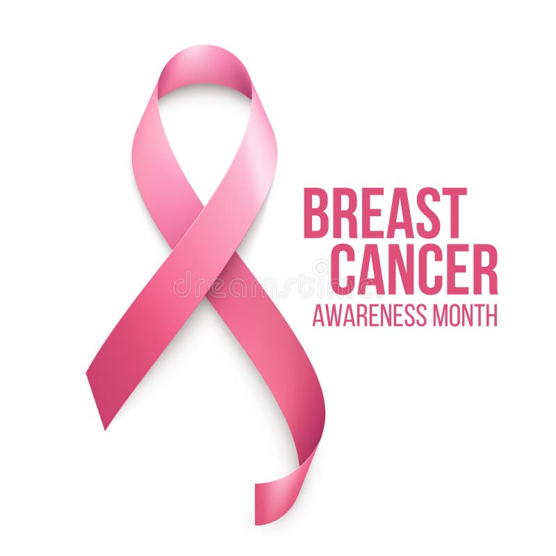 Breast Cancer Awareness Ribbon Background. Vector Stock Vector ...