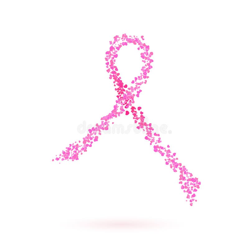 images Breast Cancer Ribbon Heart breast cancer pink ribbon from hearts