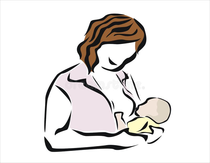 Breastfeed stock vector. Image of family, baby, breastfeed - 35699545
