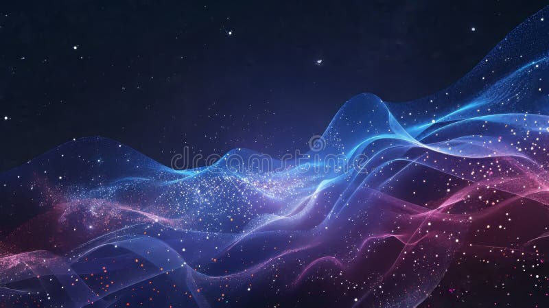 Breathtaking night sky a captivating view of the milky way galaxy with shimmering stars vector illustration