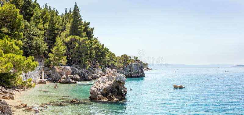 Brela beach scenery in Croatia