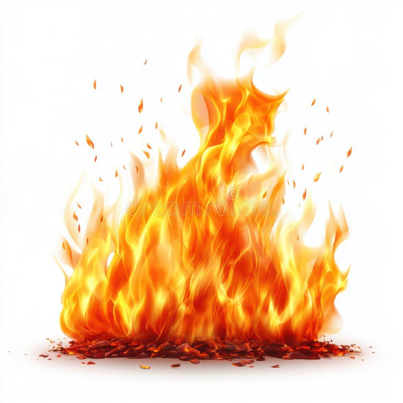 Brennende brennende Flammen feuerfest brennende Feuerbrandember lizenzfreie abbildung