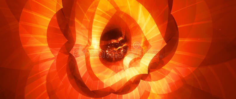 Brennender glühender Hintergrund der multidimensionalen Raumvagina-Zusammenfassung Breitbildformat stock abbildung