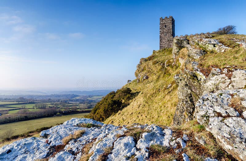 Brentor op Dartmoor royalty-vrije stock fotografie Brentor op Dartmoor royalty-vrije stock fotografie