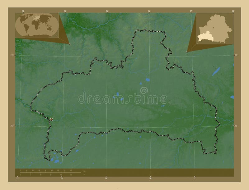 Brest, Belarus. Physical. Capital Stock Photo - Image of outline, land