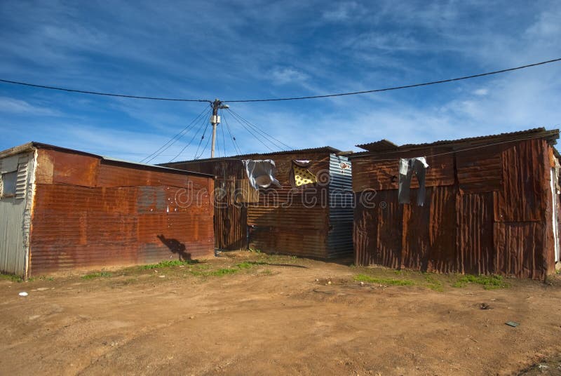 Hütten in der Township lizenzfreie stockfotos