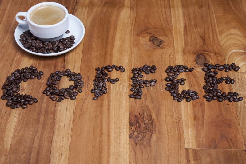 Brewed Coffee and Coffee Beans Stock Image Image of brown, bubble