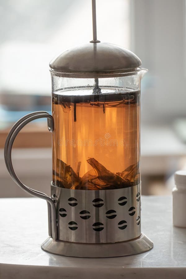 Brewing tea in glass jug stock photo. Image of brew 172246974