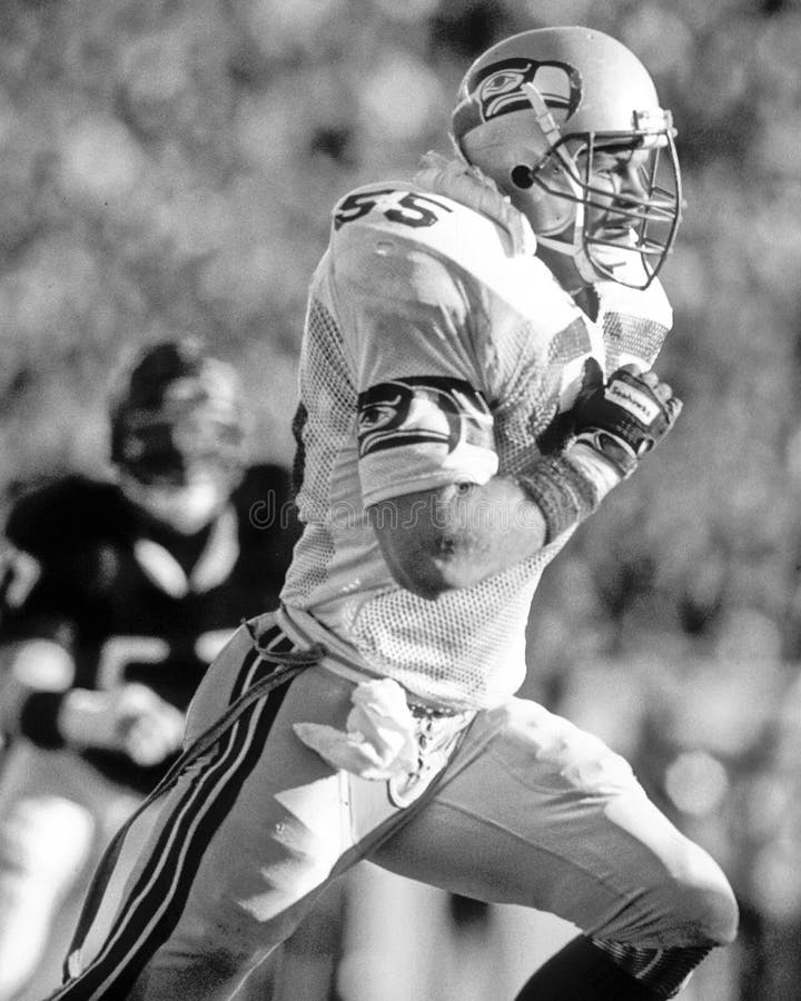 Seattle Seahawks LB Brian Bosworth #55. (Image taken from B&W negative.)