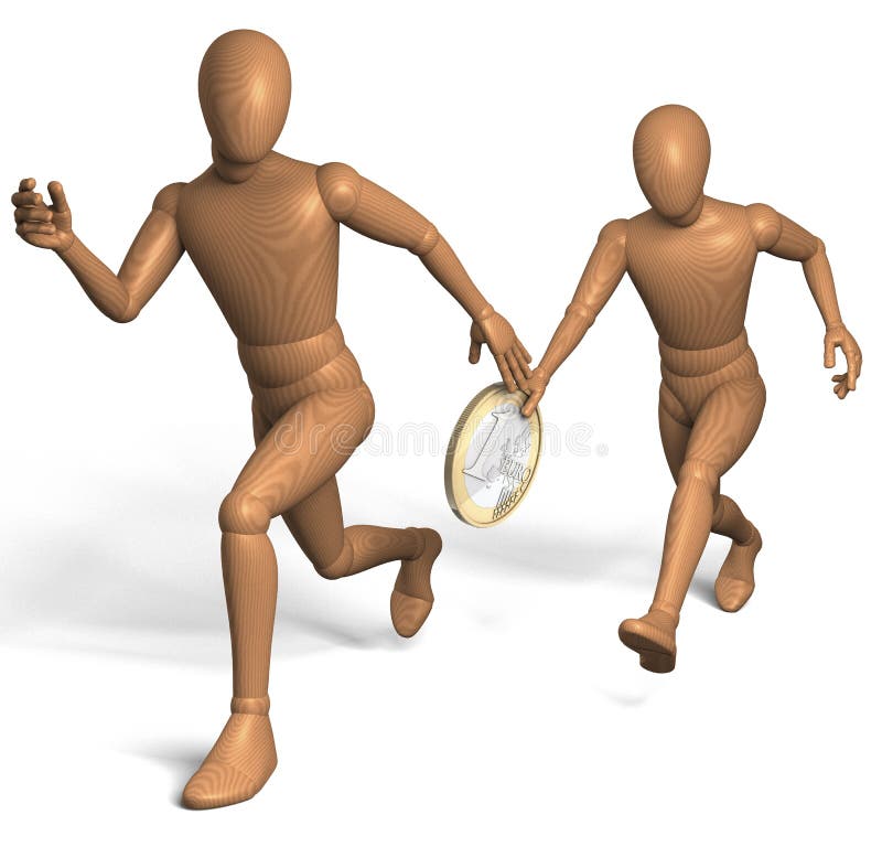 Bribe money handed over stock illustration