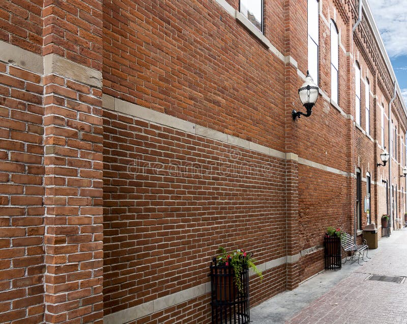  Brick Alley  stock image Image of pavers park flowers 