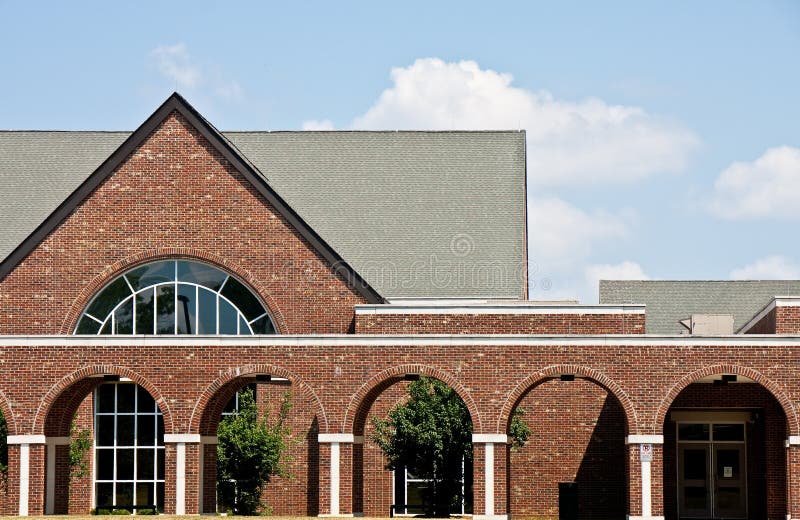 Brick Arches Along Walkway