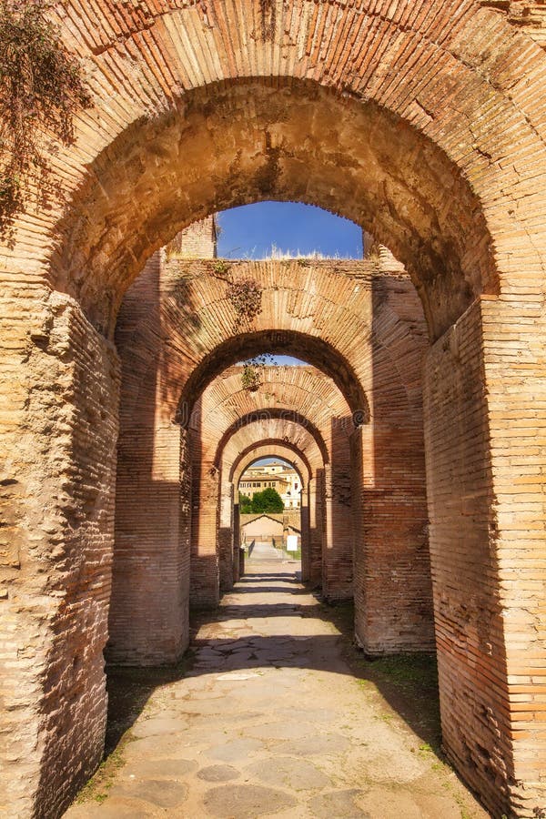 Arches On Palatine Hill, Rome Stock Image - Image of bricks, excavation