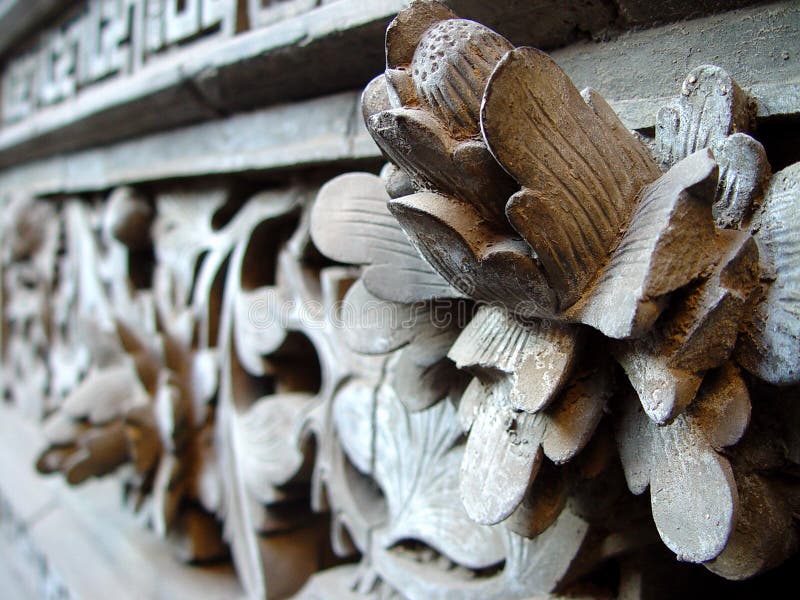 Brick carvings of lotus