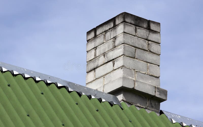 Brick chimney royalty free stock photos