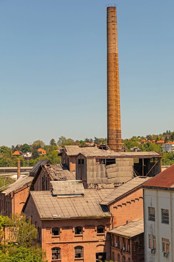 Brick Chimney Abandoned Factory stock photos