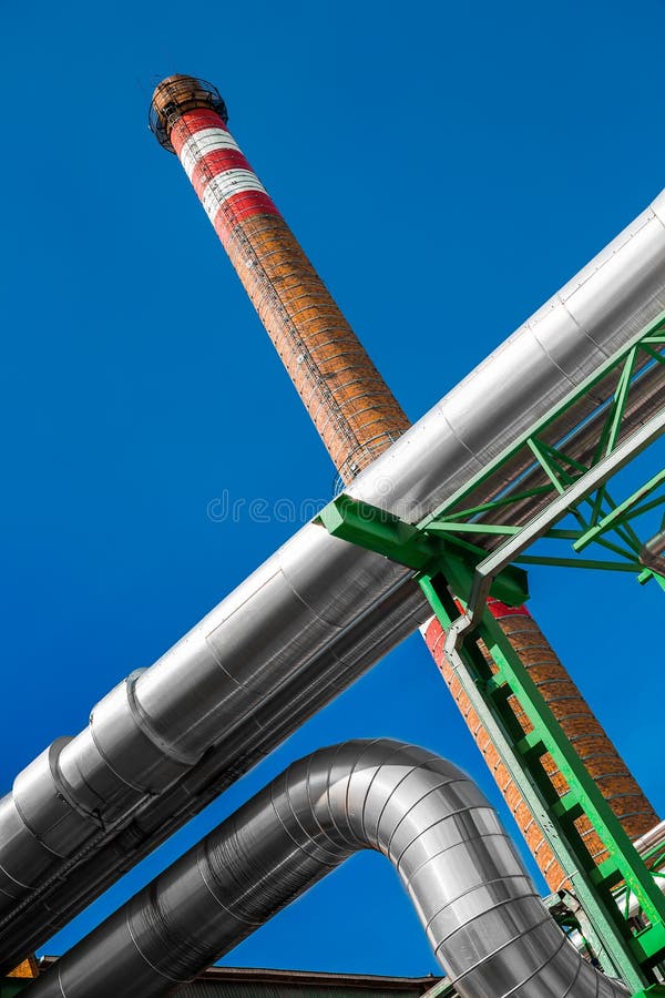 Brick chimney royalty free stock photography