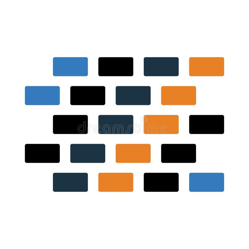 Brick, Construction, Brick Wall, Brick Wall Construction Icon Stock Vector Illustration of