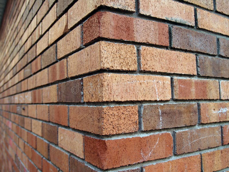 Brick corner stock photo. Image of decorative, color, architecture