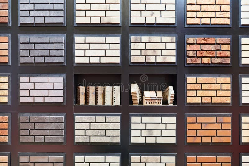 Brick Decorative Wall Panels on Store Stand Stock Photo Image of shop