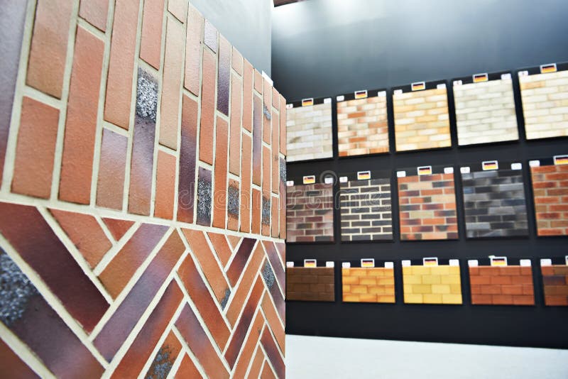 Brick Decorative Wall Panels on Store Stock Photo Image of surface