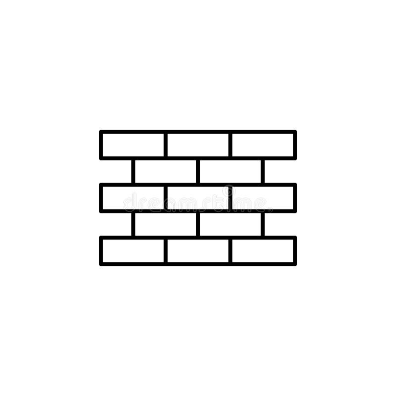 Brick. Element of construction icon for mobile concept and web apps. Thin line brick can be used for web and mobile stock illustration