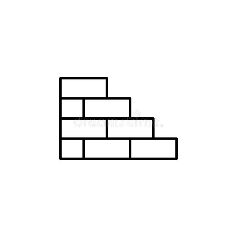 Brick. Element of construction icon for mobile concept and web apps. Thin line brick can be used for web and mobile vector illustration