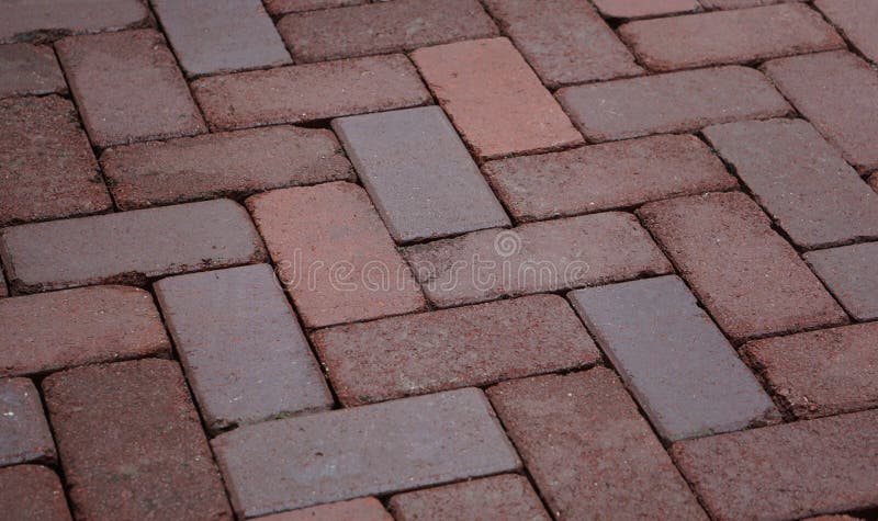 Brick Pavers on a Backyard Patio royalty free stock photos Brick Pavers on a Backyard Patio royalty free stock photos