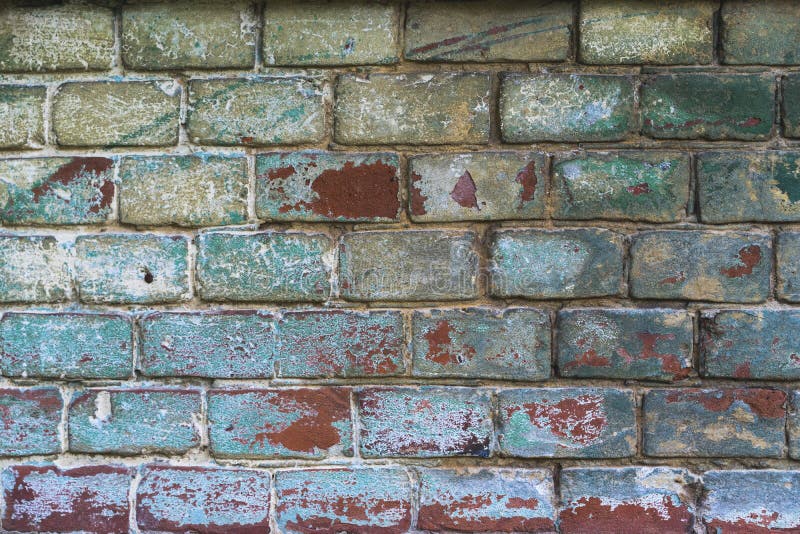 Brick red wall. background of a old brick house.