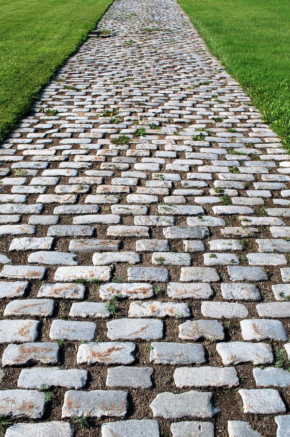 Brick Road stock photo