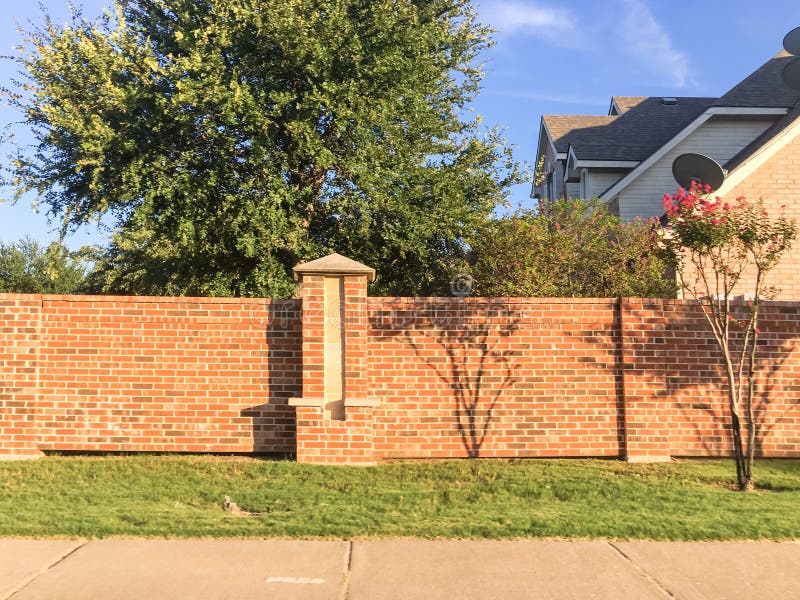 Brick screen walls residential houses in Dallas-Fort Worth area, royalty free stock photo Brick screen walls residential houses in Dallas-Fort Worth area, royalty free stock photo