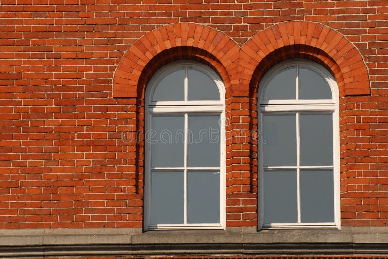 Brick surrounded windows