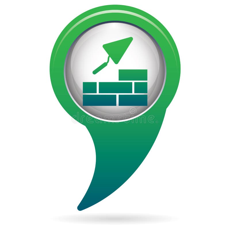 Brick with Trowel Symbol stock vector. Illustration of masonry 103221450