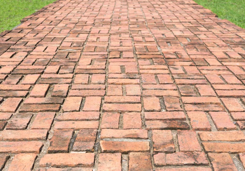 Brick walk way stock photos