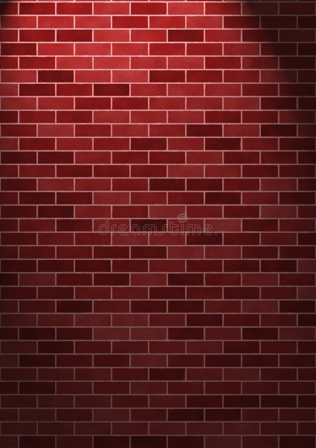 Brick Wall under street light illustration