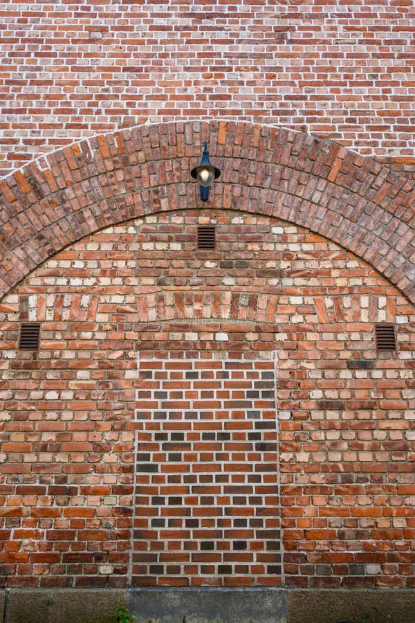 Brick Wall with Arches and Bricked Up Doorway, As a Patterned