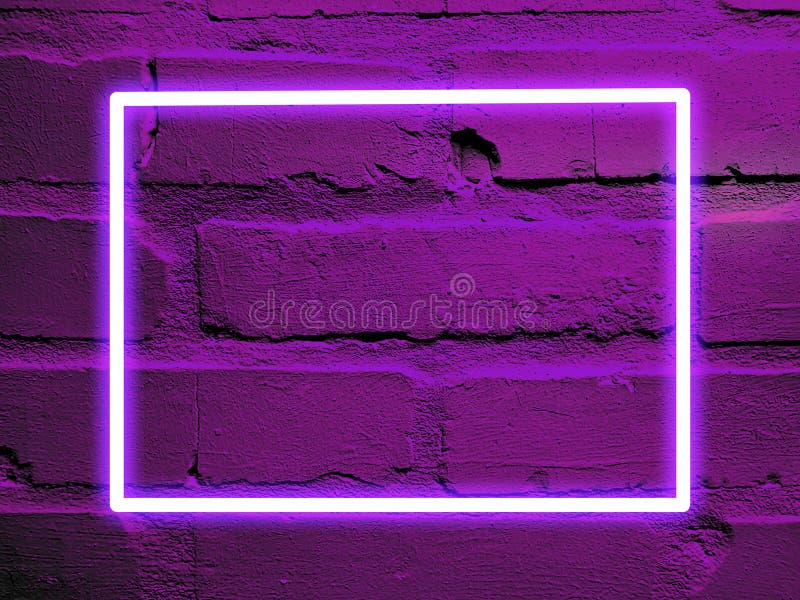 Brick wall background illuminated fragmen modern design neon material disco wallpaper close surface abstract texture backdrop royalty free stock photo.