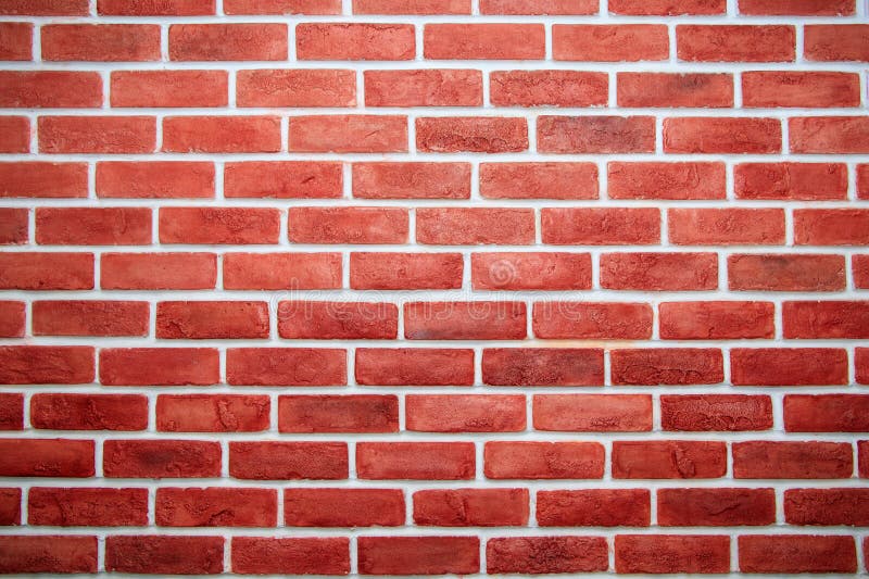 Brick wall background of red brick wall texture
