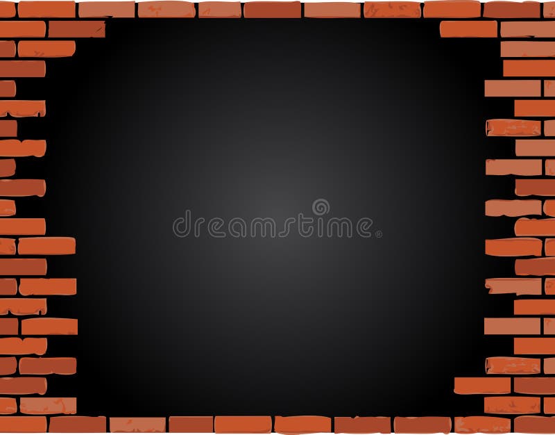 Brick Wall Border Illustration Design Stock Illustration Illustration