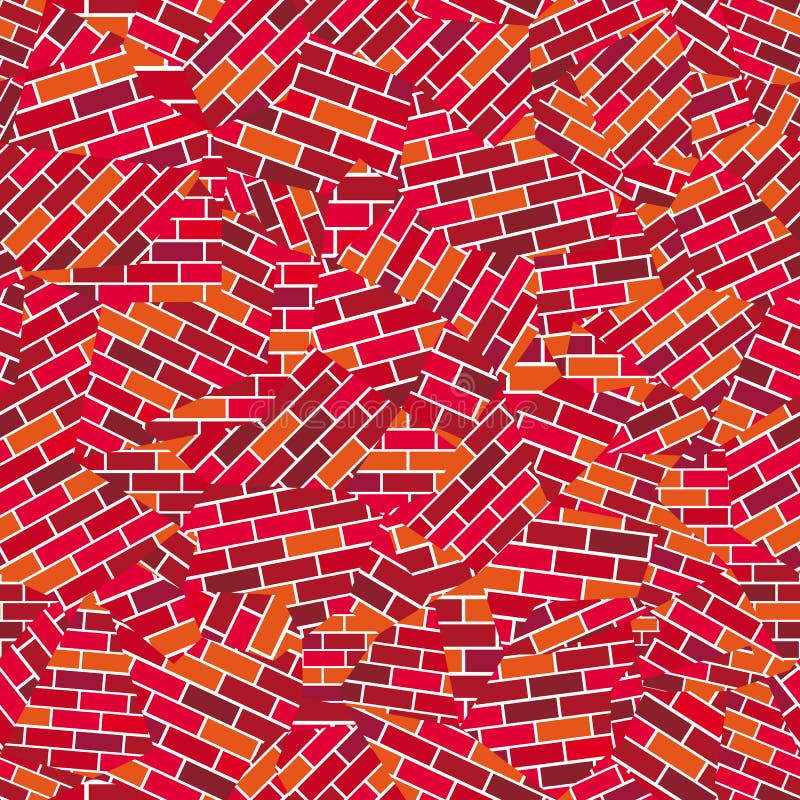 Brick Wall Broken (seamless Vector Wallpaper) Stock Vector