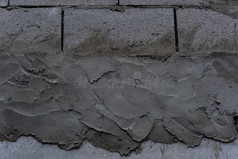 Brick Wall Covered with Cement Stock Image Image of block, grunge 169144785