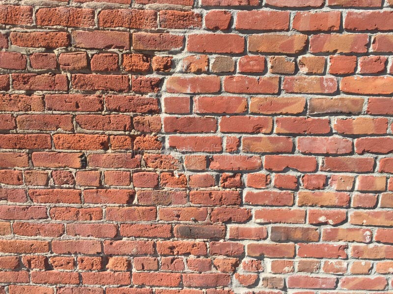 Brick Wall with Crack Patch Stock Photo Image of rusted, garage 60741296