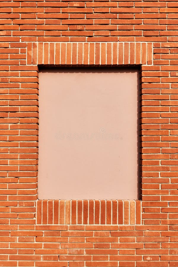 Brick Wall With False Window Stock Photo - Image of structure