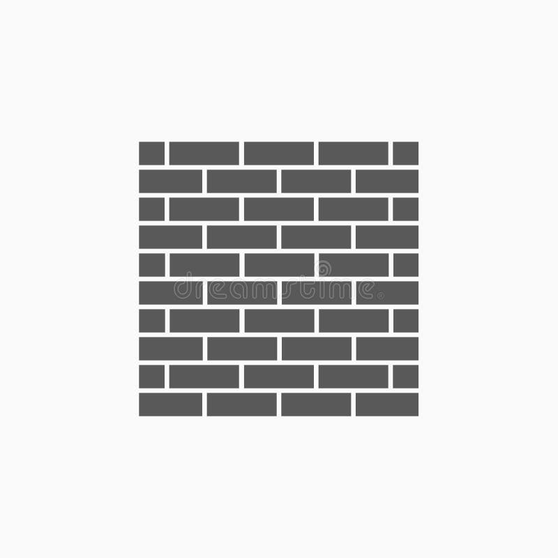 Brick wall icon, wall, surface, barrier royalty free illustration
