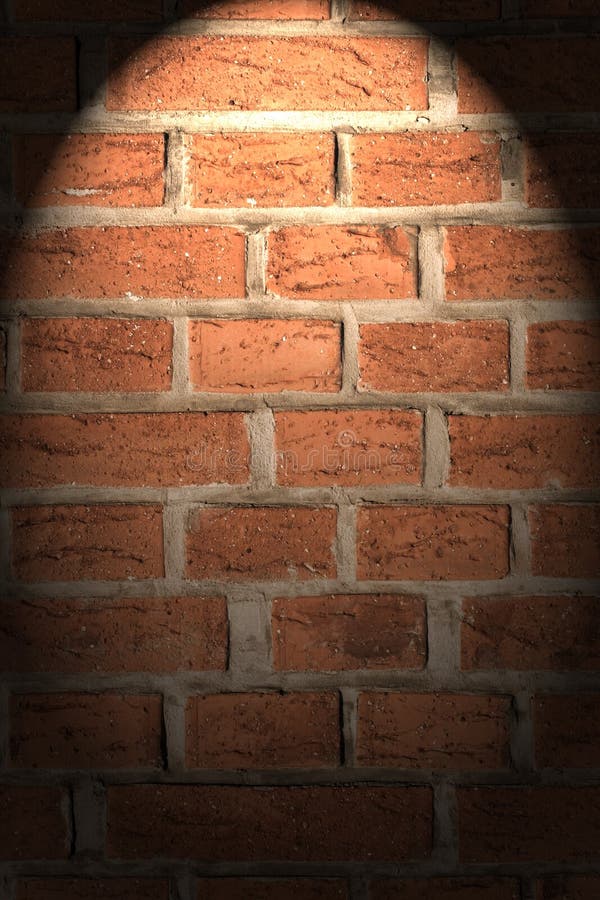 Brick wall with light stock image. Image of building, brown 6999777