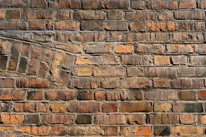 Brick wall of an old house stock photo. Image of blank 124165344