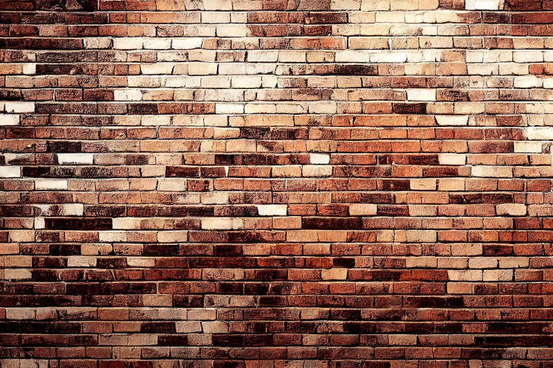 Brick Wall. Old Vintage Brick Wall Pattern Stock Illustration