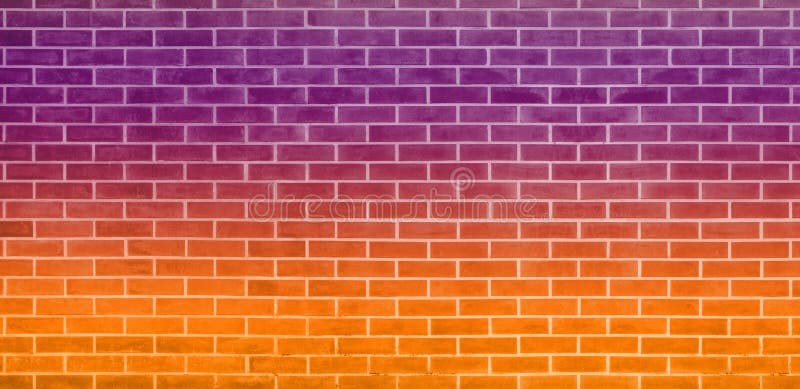 Brick wall, Orange purple bricks wall texture background for graphic design