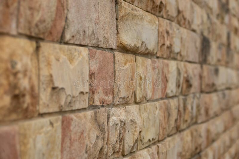 Brick Wall Perspective for Design Artwork. Architecture Background