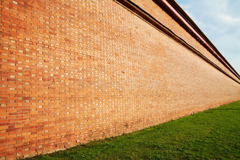 Brick wall in perspective stock image. Image of diagonal 67053791